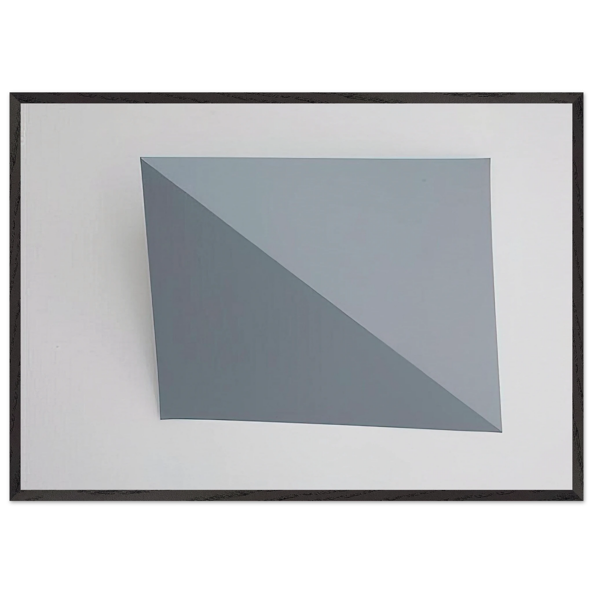 Three-Dimensional Picture diagonal folding - 1966 - Charlotte Posenenske Framed Art Print – Black Wooden Frame - Default Title - -Framed Art Print