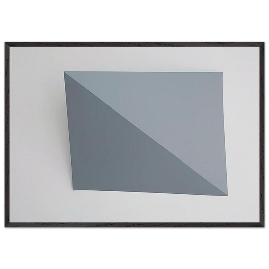 Three-Dimensional Picture diagonal folding - 1966 - Charlotte Posenenske Framed Art Print – Black Wooden Frame - Default Title - -Framed Art Print