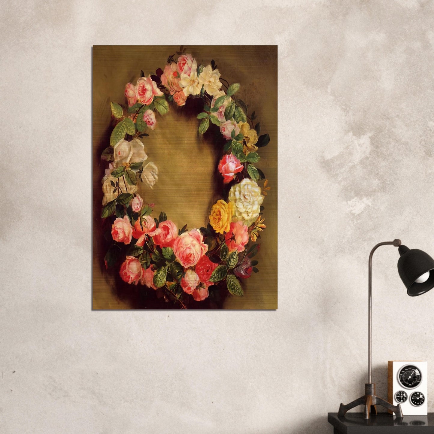 Crown of Roses - Pierre-Auguste Renoir Brushed Aluminum Print - 70x100 cm / 28x40 inches | Pierre-Auguste Renoir Aluminum Print | Pierre-Auguste Renoir Prints