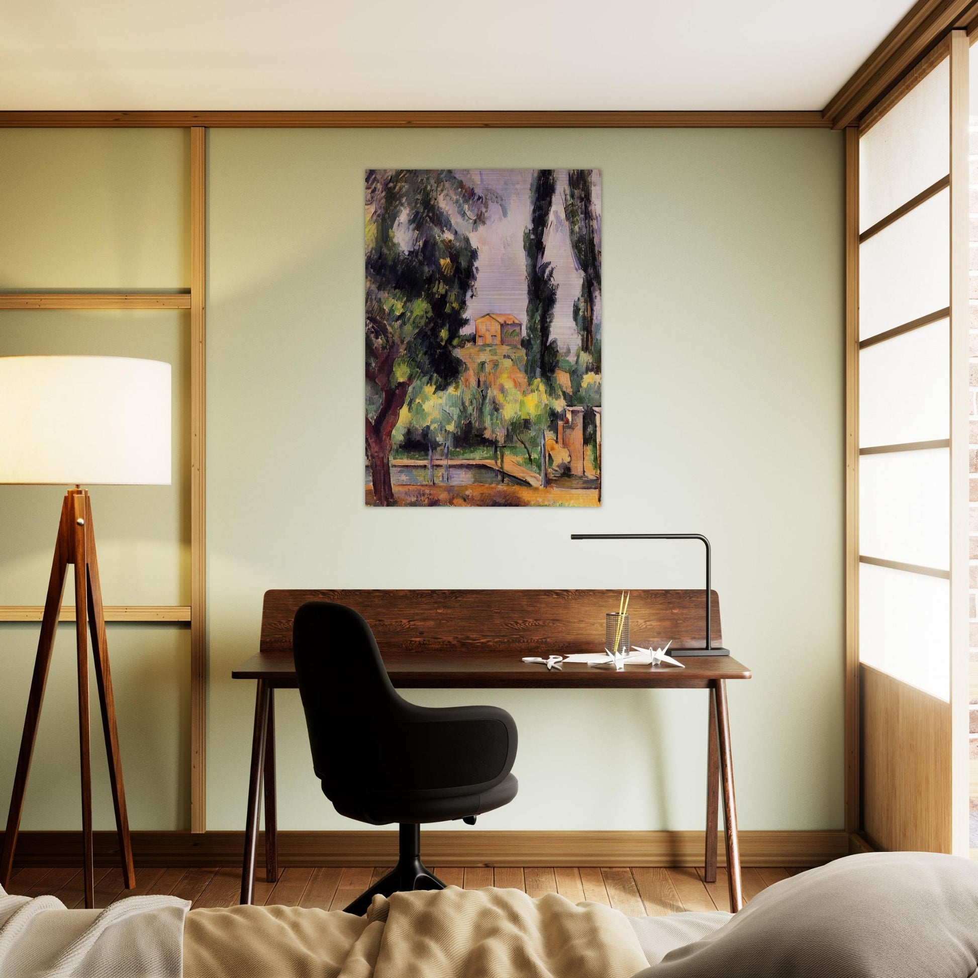 Jas de Bouffan - Paul Cézanne Brushed Aluminum Print - 70x100 cm / 28x40 inches | Paul Cézanne Aluminum Print | Paul Cézanne Prints