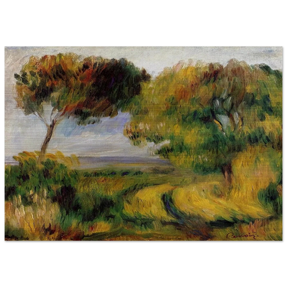 Breton Landscape Trees and Moor - Pierre-Auguste Renoir Brushed Aluminum Print - 70x100 cm / 28x40 inches | Pierre-Auguste Renoir Aluminum Print | Pierre-Auguste Renoir Prints