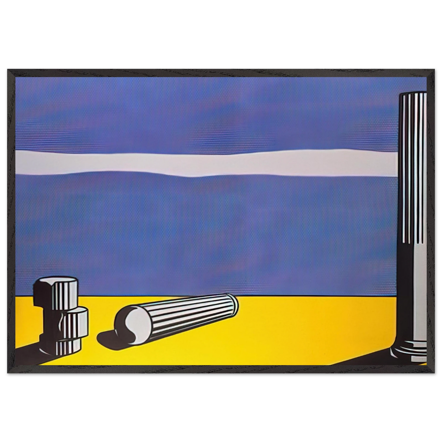 RUINS 1965 - Roy Lichtenstein Framed Art Print – Black Wooden Frame - Default Title - -Framed Art Print