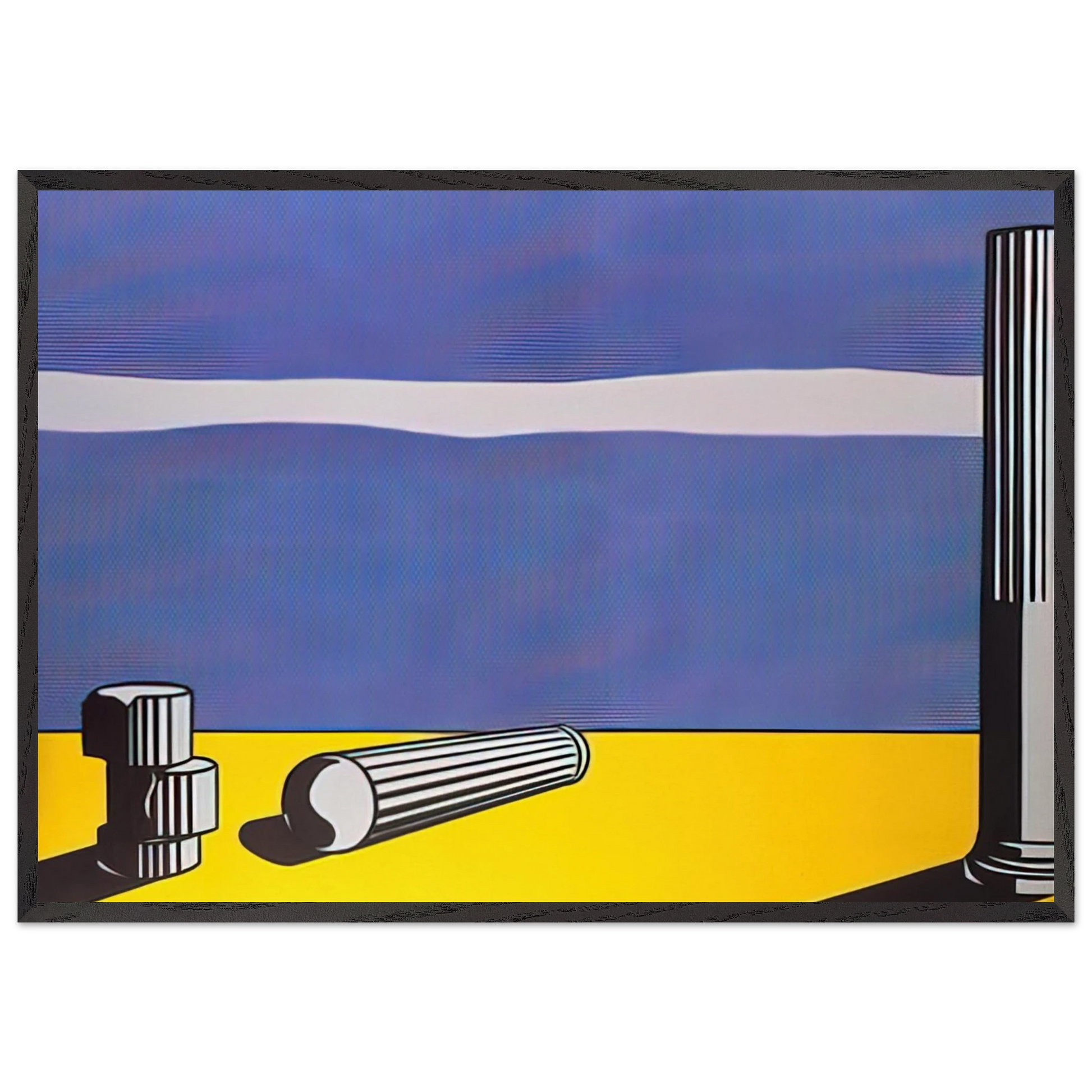 RUINS 1965 - Roy Lichtenstein Framed Art Print – Black Wooden Frame - Default Title - -Framed Art Print