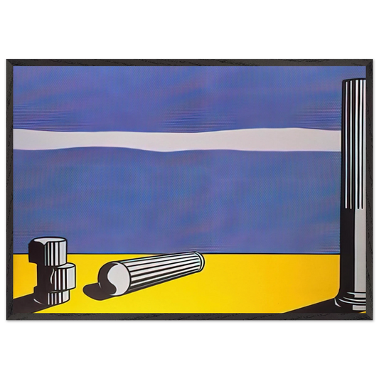 RUINS 1965 - Roy Lichtenstein Framed Art Print – Black Wooden Frame - Default Title - -Framed Art Print