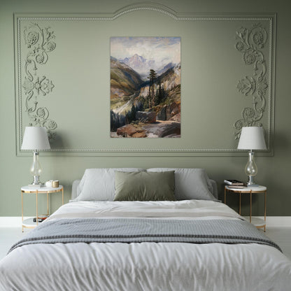 The Mountain of the Holy Cross Colorado - Thomas Moran Brushed Aluminum Print - 70x100 cm / 28x40 inches | Thomas Moran Aluminum Print | Thomas Moran Prints