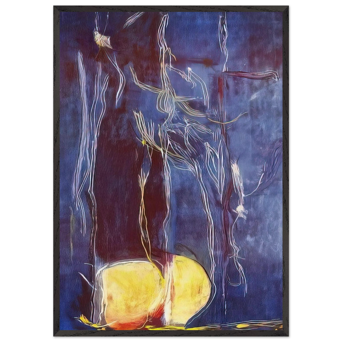 All About Blue - 1994 - Helen Frankenthaler 70x100 cm / 28x40 inches Framed Art Print – Black Wooden Frame