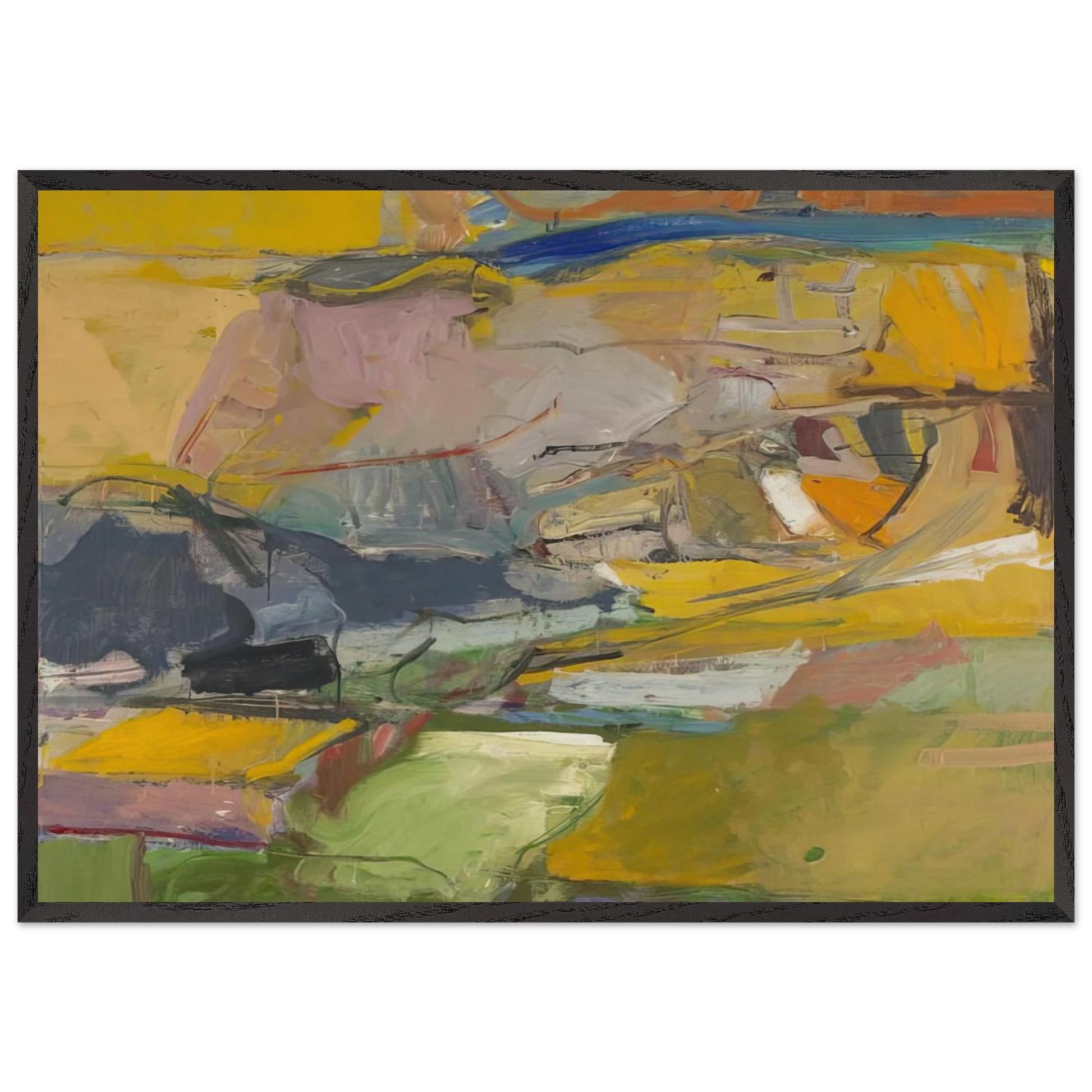 Berkeley 57 - Richard Diebenkorn Framed Art Print – Black Wooden Frame - Default Title - -Framed Art Print