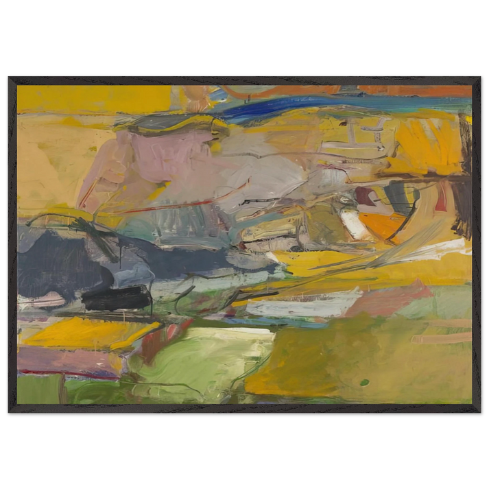 Berkeley 57 - Richard Diebenkorn 70x100 cm / 28x40 inches Framed Art Print – Black Wooden Frame