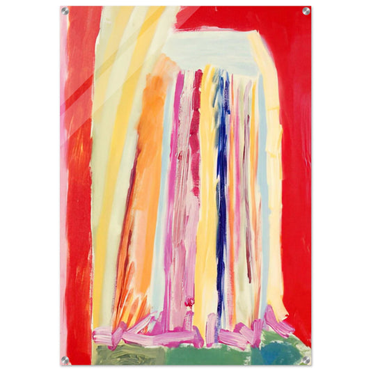 Red Night - 1973 - Ronnie Landfield Acrylic Print - 70x100 cm / 28x40″ inches | Ronnie Landfield Wall Art | Ronnie Landfield Prints