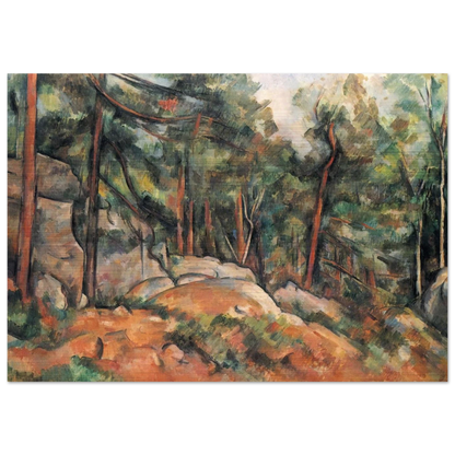 In the Forest - Paul Cézanne Brushed Aluminum Print - 70x100 cm / 28x40 inches | Paul Cézanne Aluminum Print | Paul Cézanne Prints