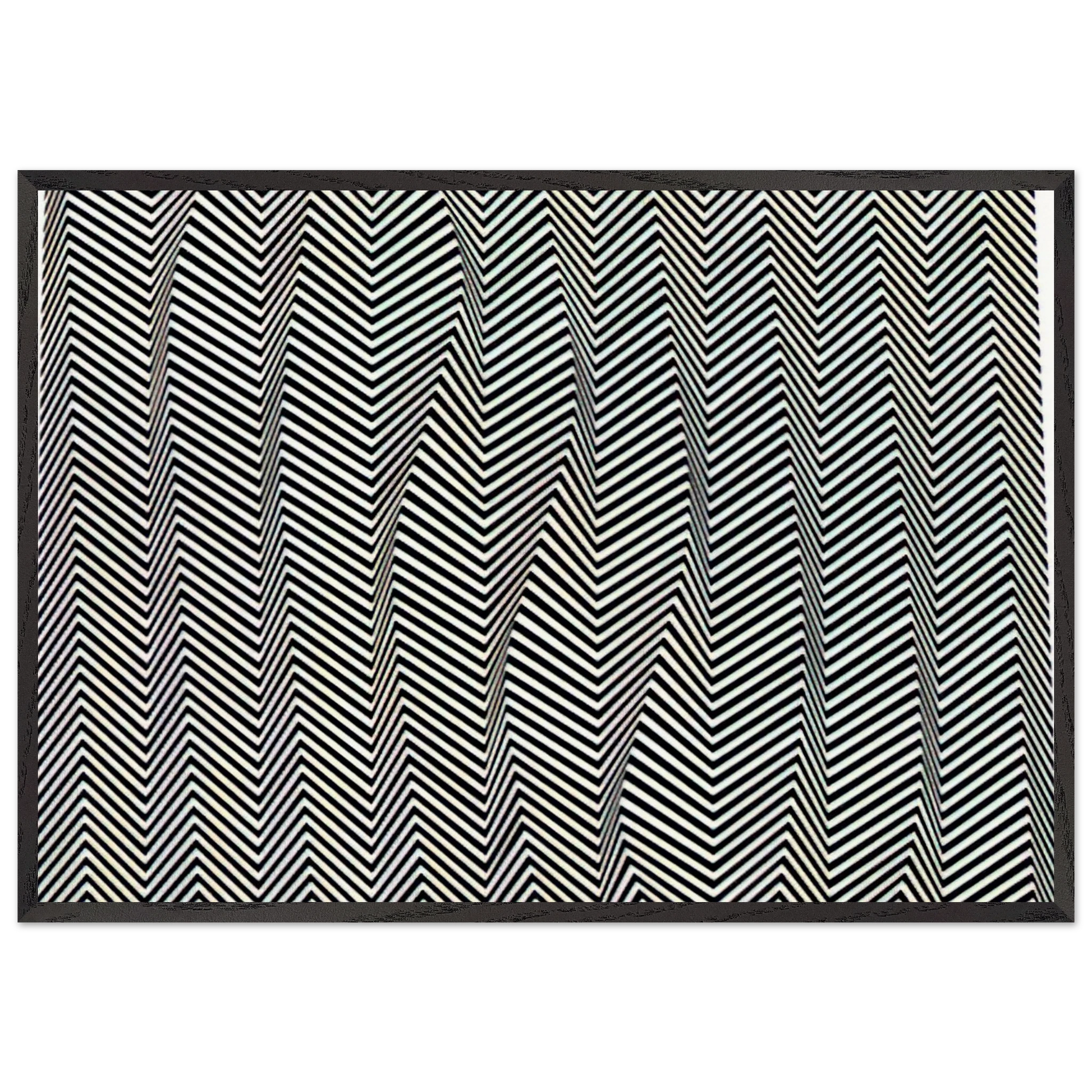 DESCENDING 1966 - Bridget Riley Framed Art Print – Black Wooden Frame - Default Title - -Framed Art Print