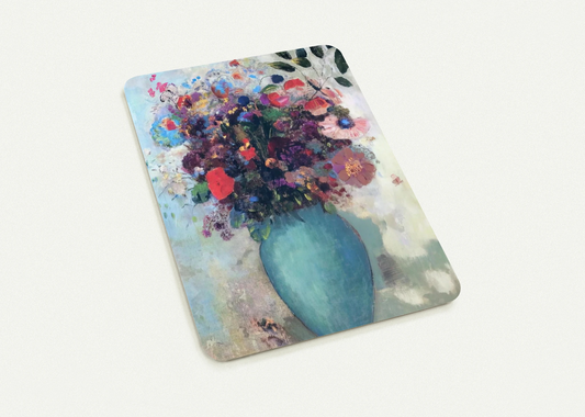FLOWERS IN A TURQUOISE VASE By Odilon Redon Pack of 10 Post Cards | Odilon Redon Post Cards | A6 (10.5 x 14.8 cm) - 4.1 x 5.8 inches
