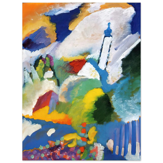 Wassily Kandinsky - MURNAU WITH A CHURCH 1910 Fine Art Poster - Default Title