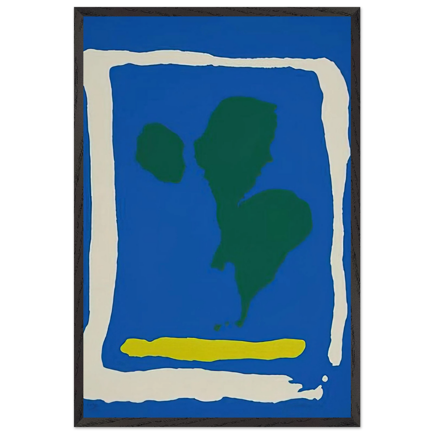Helen Frankenthaler - Air Frame - 1965 Wall art - A2 (42 x 59.4  cm) - Premium Wooden Framed Poster With Fine Art Paper - White frame