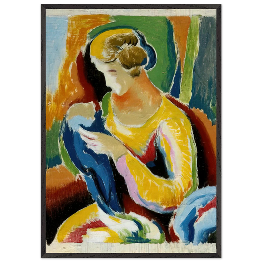 WOMAN 1920 - Thomas Hart Benton Framed Art Print – Black Wooden Frame - Default Title - -Framed Art Print