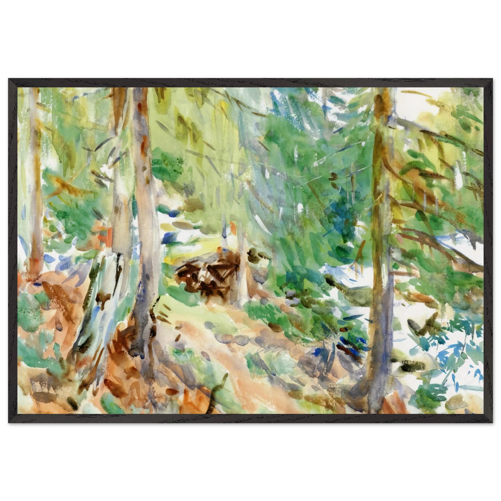 Val DAosta Purtud - John Singer Sargent Framed Art Print – Black Wooden Frame - Default Title - -Framed Art Print