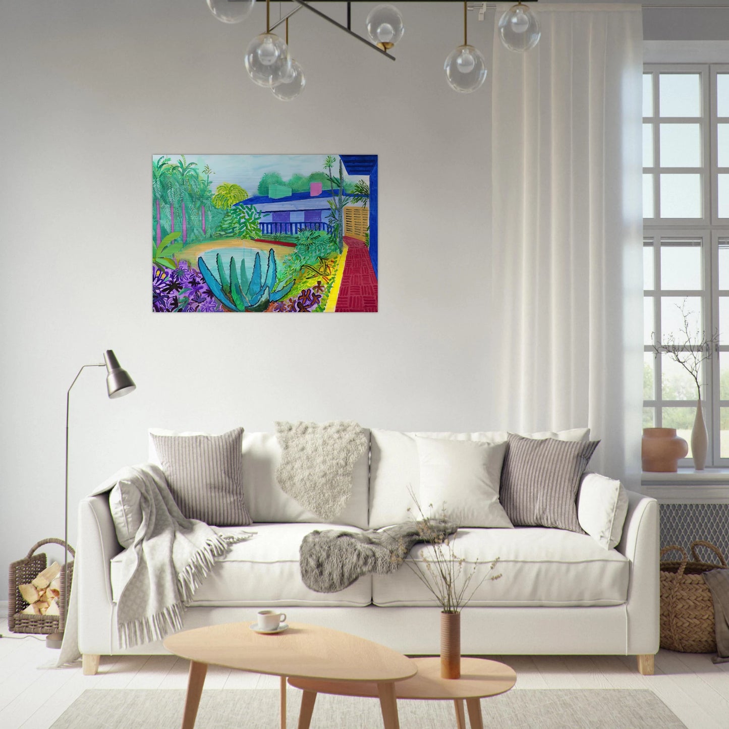 David Hockney - David Hockney Brushed Aluminum Print - 70x100 cm / 28x40 inches | David Hockney Aluminum Print | David Hockney Prints