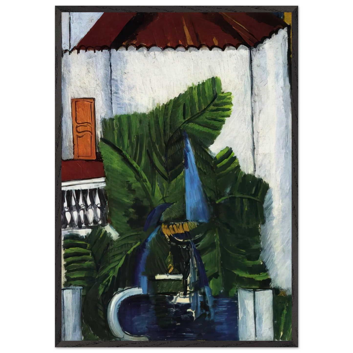FOUNTAIN IN AVIGNON 1913 - Raoul Dufy Framed Art Print – Black Wooden Frame - Default Title - -Framed Art Print