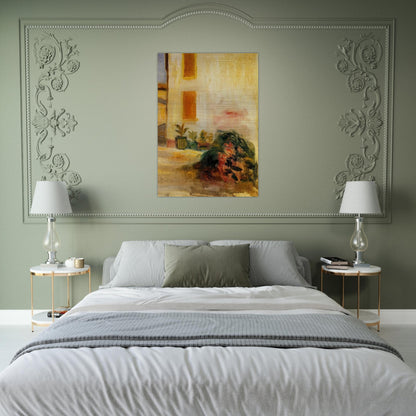 Farm Courtyard - Pierre-Auguste Renoir Brushed Aluminum Print - 70x100 cm / 28x40 inches | Pierre-Auguste Renoir Aluminum Print | Pierre-Auguste Renoir Prints