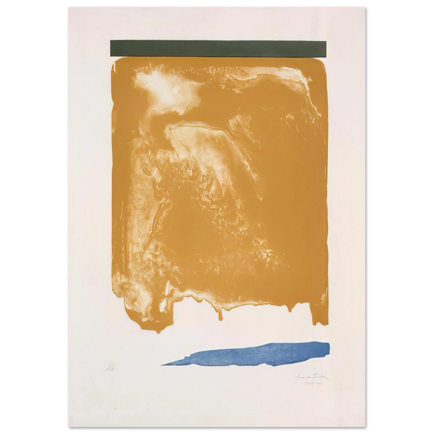 Helen Frankenthaler - Persian Garden - 1966 Wall art - 13x18 cm / 5x7 inches - Premium Wooden Framed Poster With Fine Art Paper - Black frame