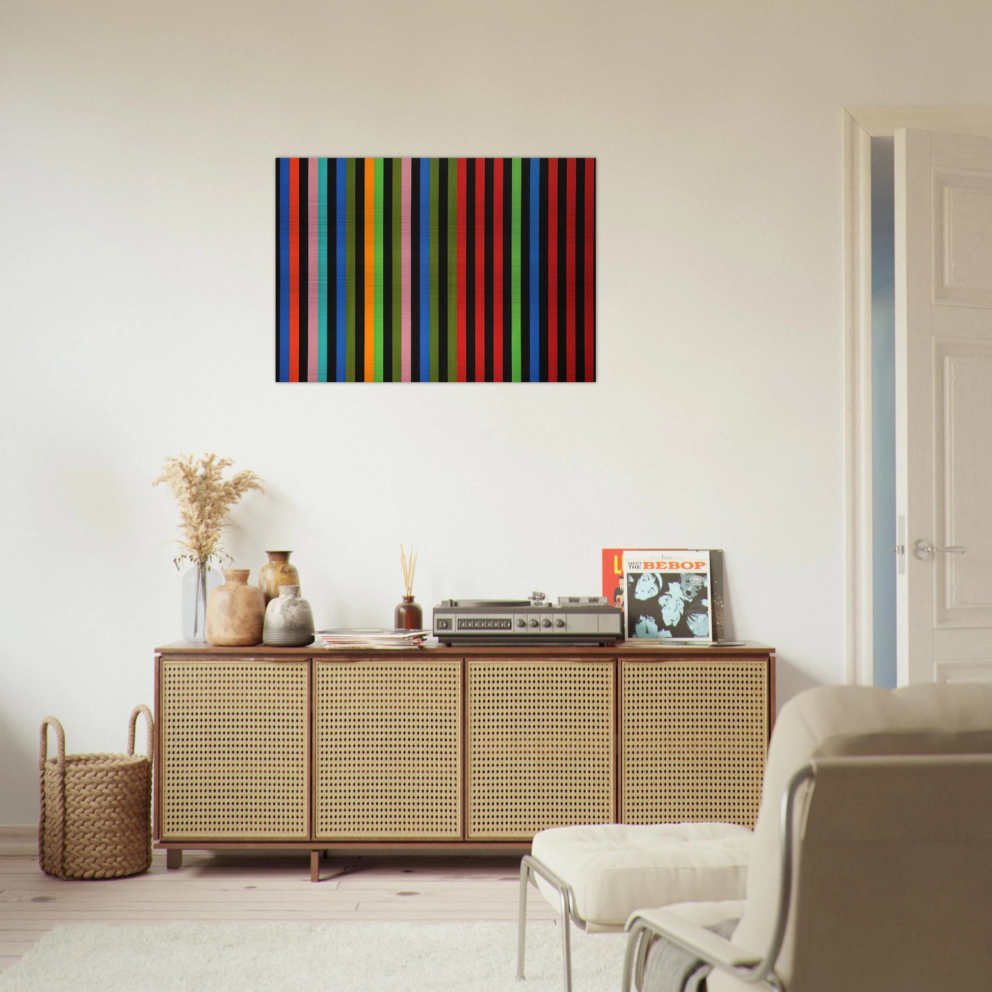 Firebox - 1964 - Gene Davis Brushed Aluminum Print - 70x100 cm / 28x40 inches | Gene Davis Aluminum Print | Gene Davis Prints