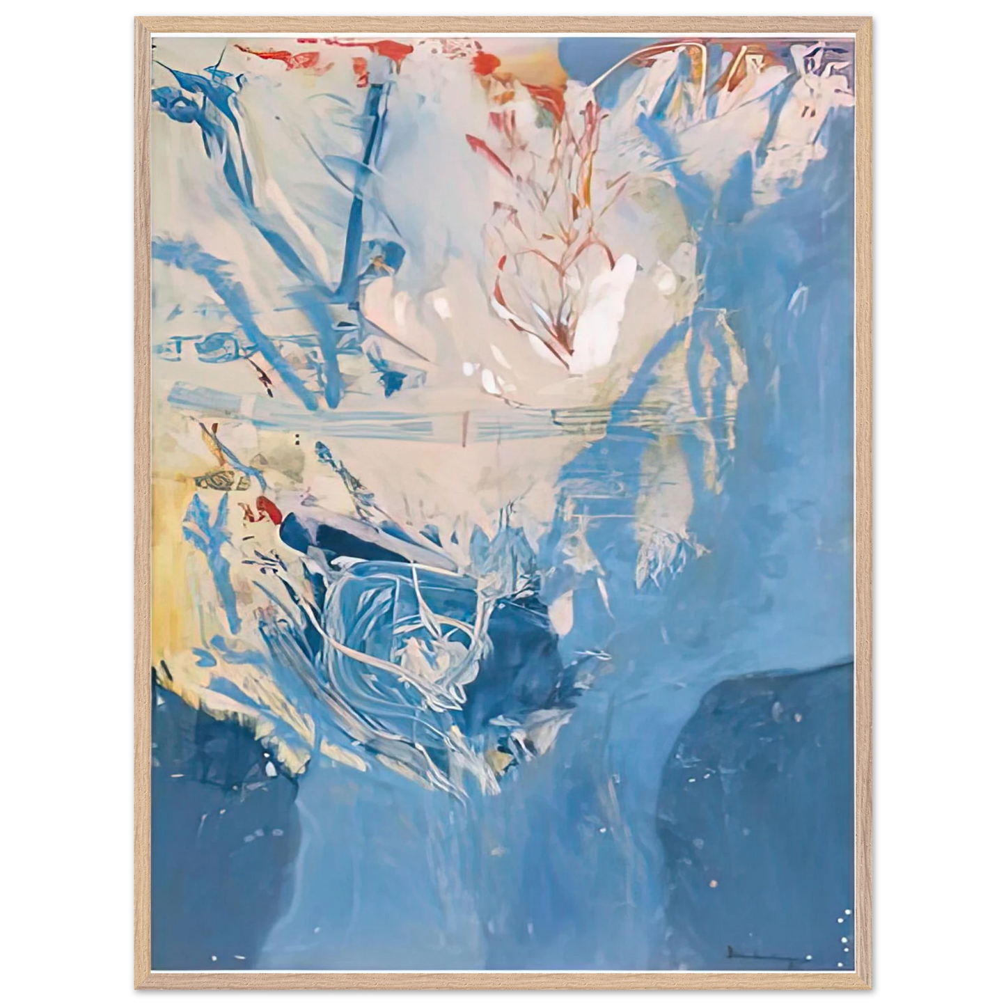 Helen Frankenthaler - Blue Territory, 1955- Wall Art - 28x40 inches / 70x70 cm - Canvas (Imperial) - -