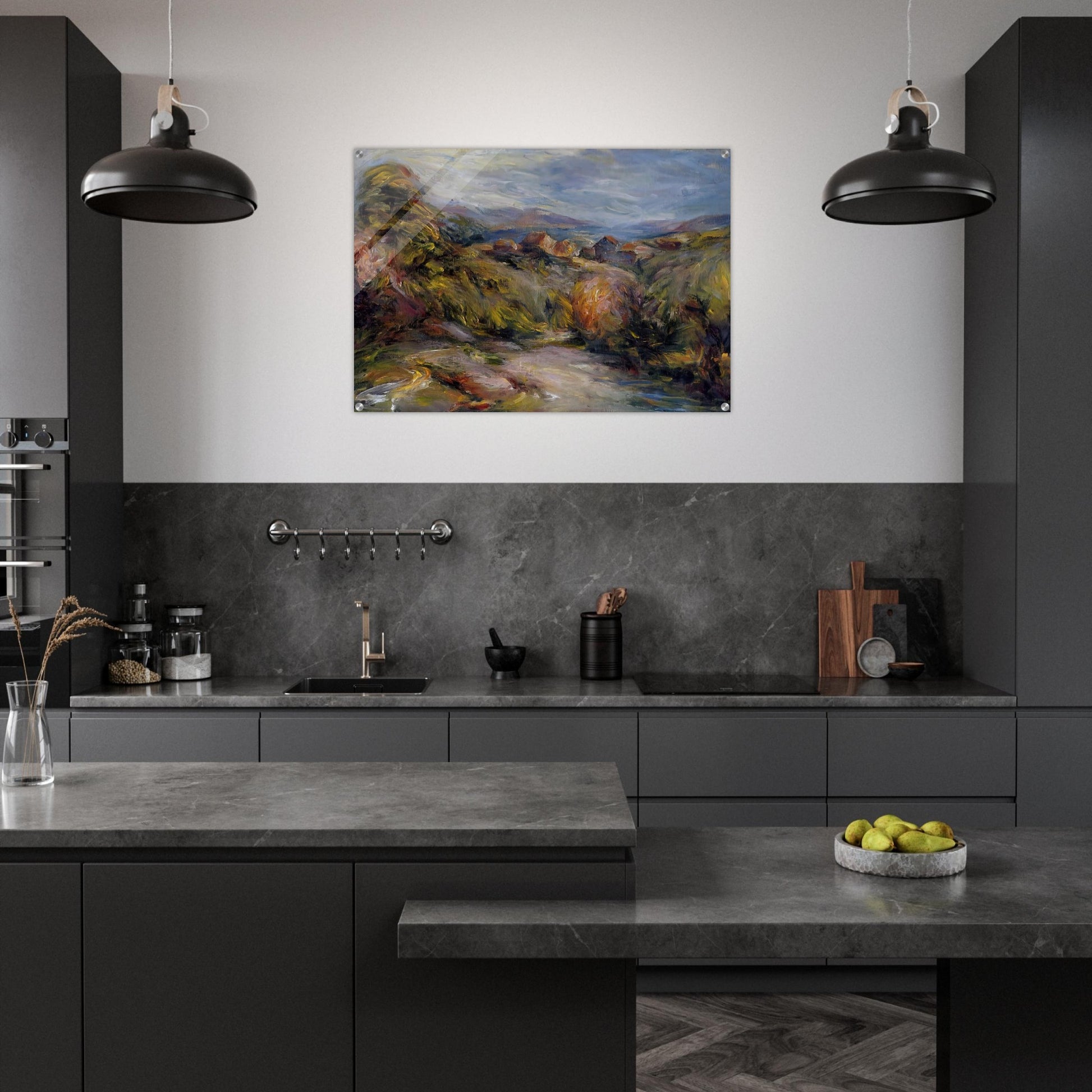 The Hills of Cagnes - Pierre-Auguste Renoir Acrylic Print - 70x100 cm / 28x40″ inches