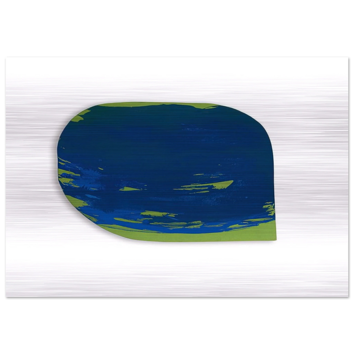 Blau auf Grün - 1965 - Blinky Palermo Brushed Aluminum Print - 70x100 cm / 28x40 inches | Blinky Palermo Aluminum Print | Blinky Palermo Prints