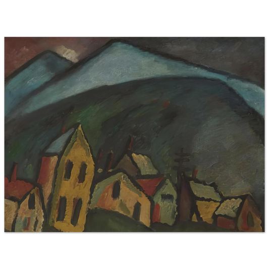 Alexej von Jawlensky - BERGLANDSCHAFT MIT H USERN 1912 Fine Art Poster - Default Title