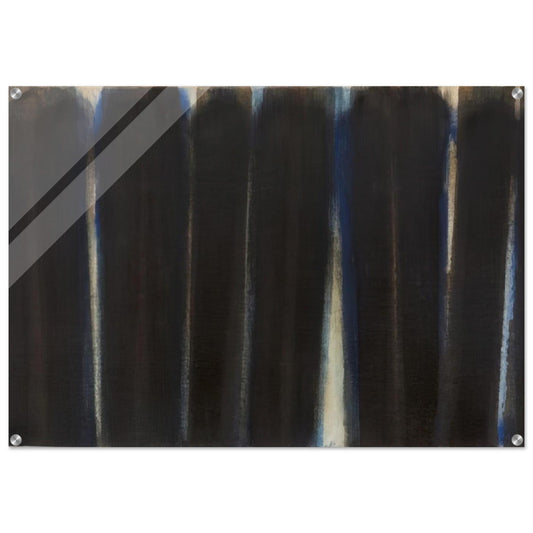 Burnt Umber and Ultramarine - 1973 - Yun Hyong-keun Acrylic Print - 70x100 cm / 28x40″ inches | Yun Hyong-keun Wall Art | Yun Hyong-keun Prints