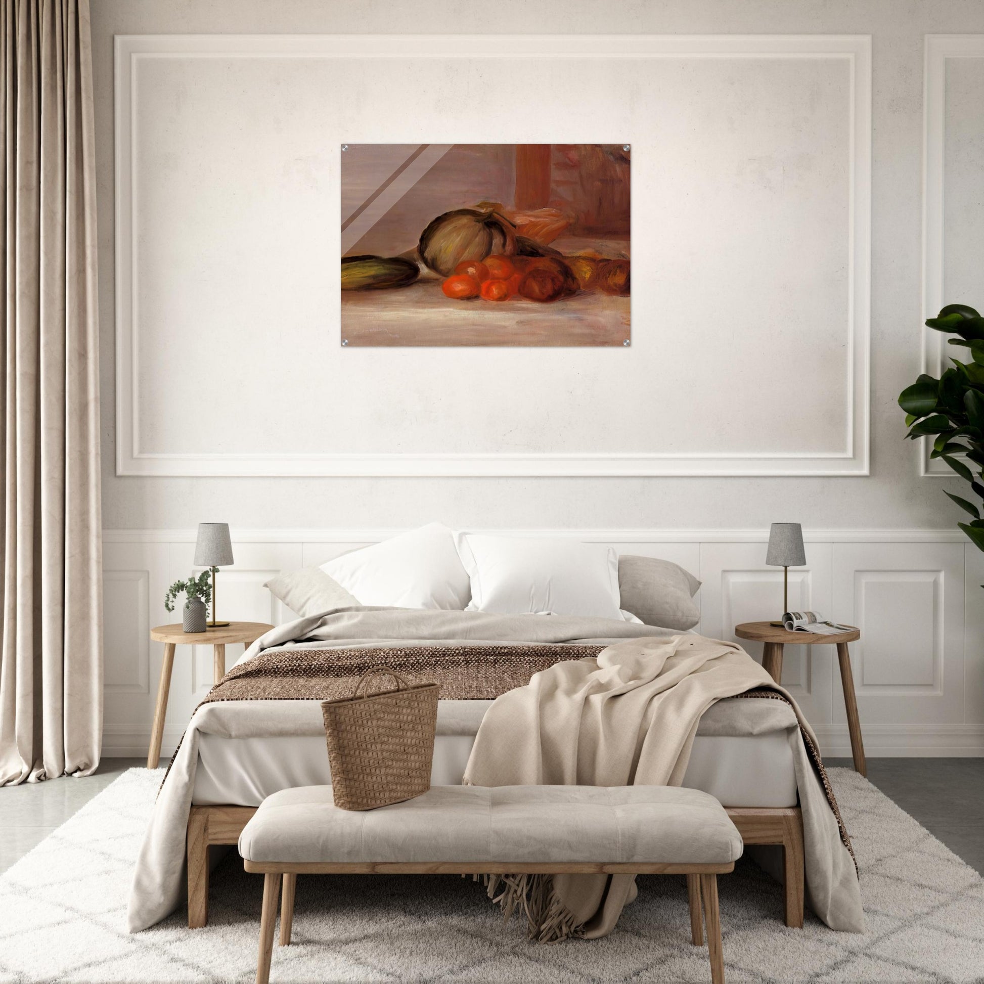 Still Life with Melon - Pierre-Auguste Renoir Acrylic Print - 70x100 cm / 28x40″ inches