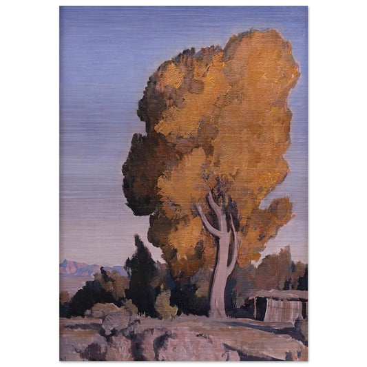 LOW COUNTRY COTTONWOOD 1940 - Maynard Dixon Brushed Aluminum Print - 70x100 cm / 28x40 inches | Maynard Dixon Aluminum Print | Maynard Dixon Prints
