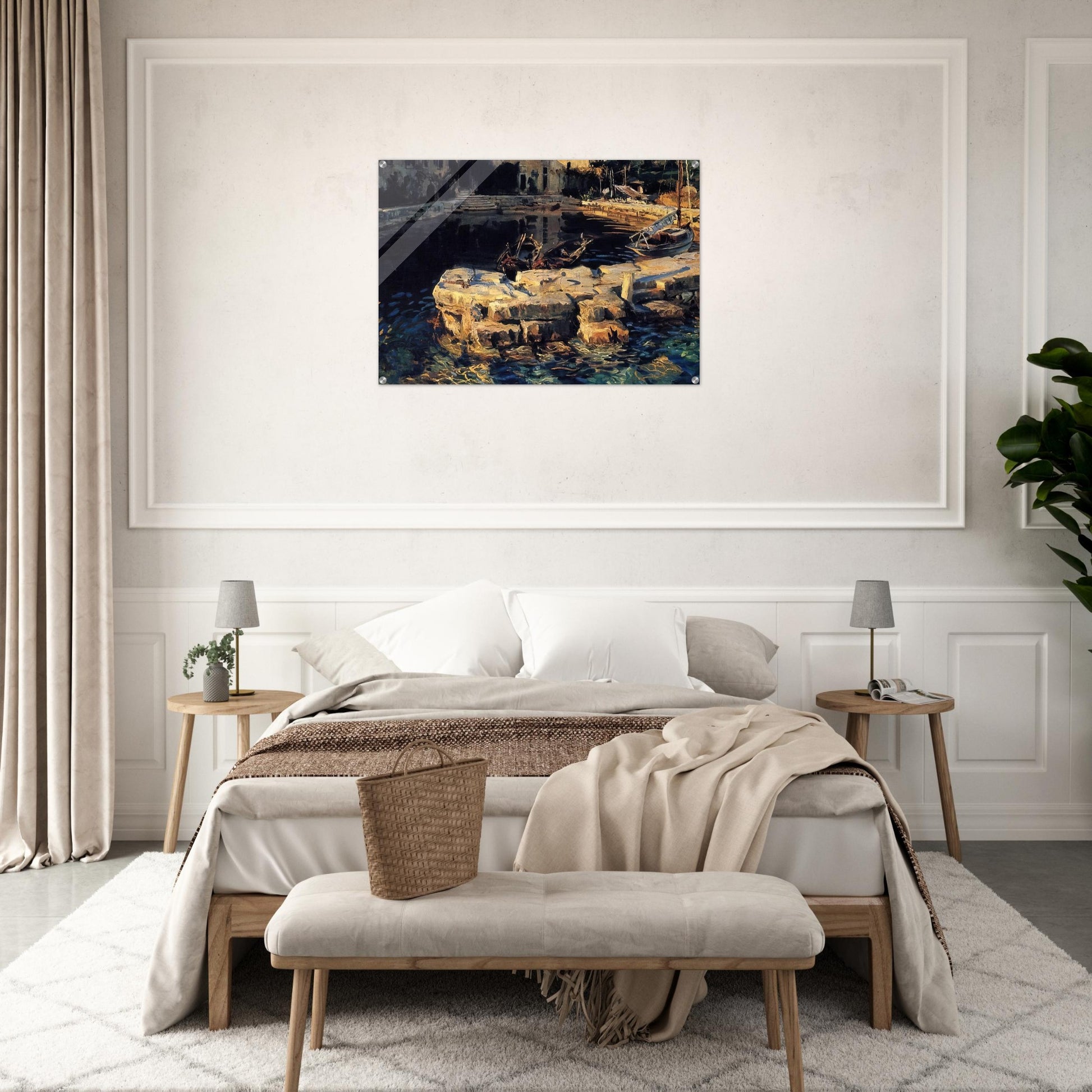 San Vigilio, Lake Garda - John Singer Sargent Acrylic Print - 70x100 cm / 28x40″ inches | John Singer Sargent Wall Art | John Singer Sargent Prints