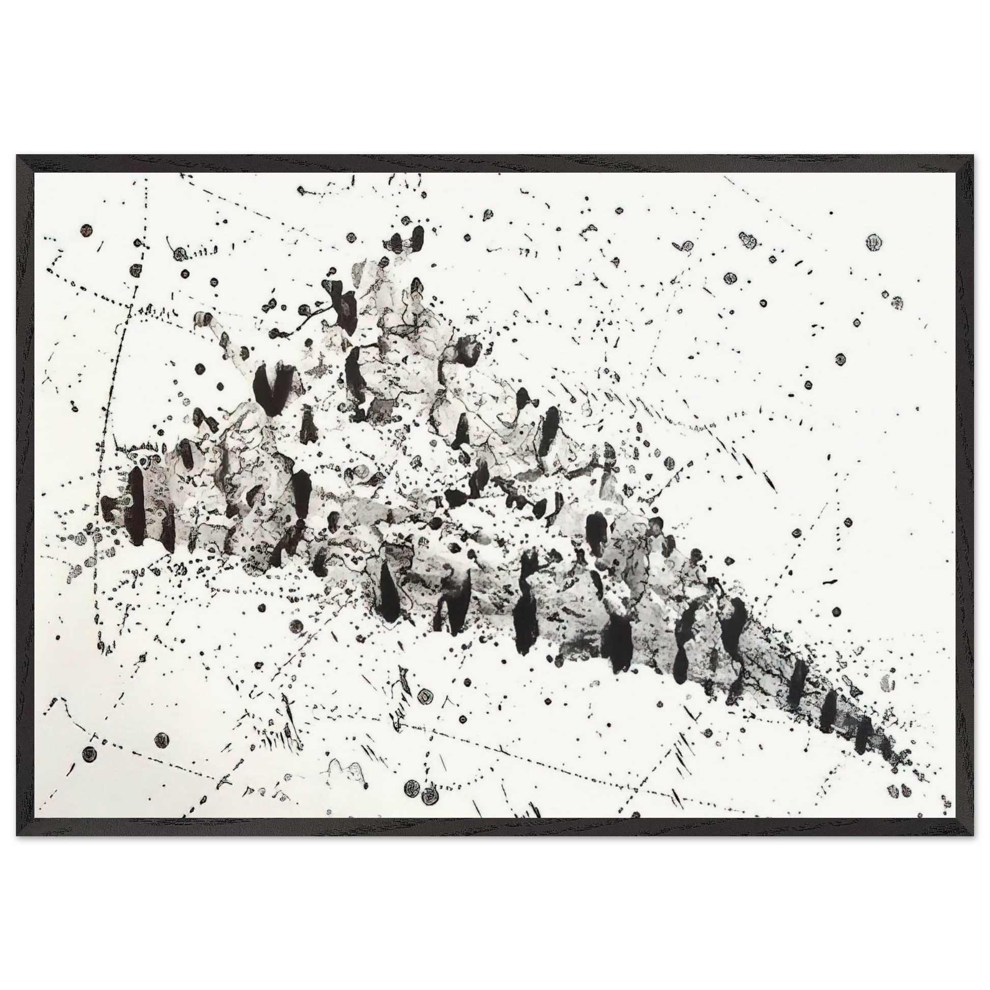 Untitled  213 SF240  - Sam Francis Framed Art Print – Black Wooden Frame - Default Title - -Framed Art Print