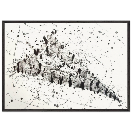 Untitled  213 SF240  - Sam Francis Framed Art Print – Black Wooden Frame - Default Title - -Framed Art Print