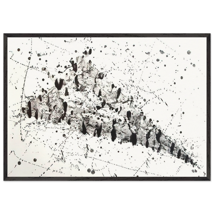 Untitled  213 SF240  - Sam Francis 70x100 cm / 28x40 inches Framed Art Print – Black Wooden Frame