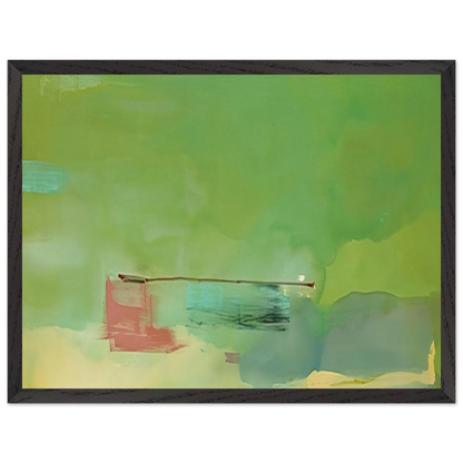 Helen Frankenthaler - Springscape - 1975 Wall art - 45x60 cm / 18x24 inches - Premium Wooden Framed Poster With Fine Art Paper-canvas - Wood frame