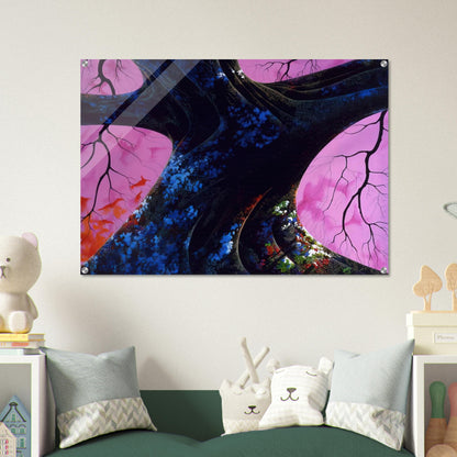 Giant Oak - Eyvind Earle Acrylic Print - 70x100 cm / 28x40″ inches | Eyvind Earle Wall Art | Eyvind Earle Prints