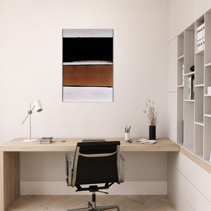 B-Walnut Stain - 1998 - Pierre Soulages Brushed Aluminum Print - 70x100 cm / 28x40 inches | Pierre Soulages Aluminum Print | Pierre Soulages Prints