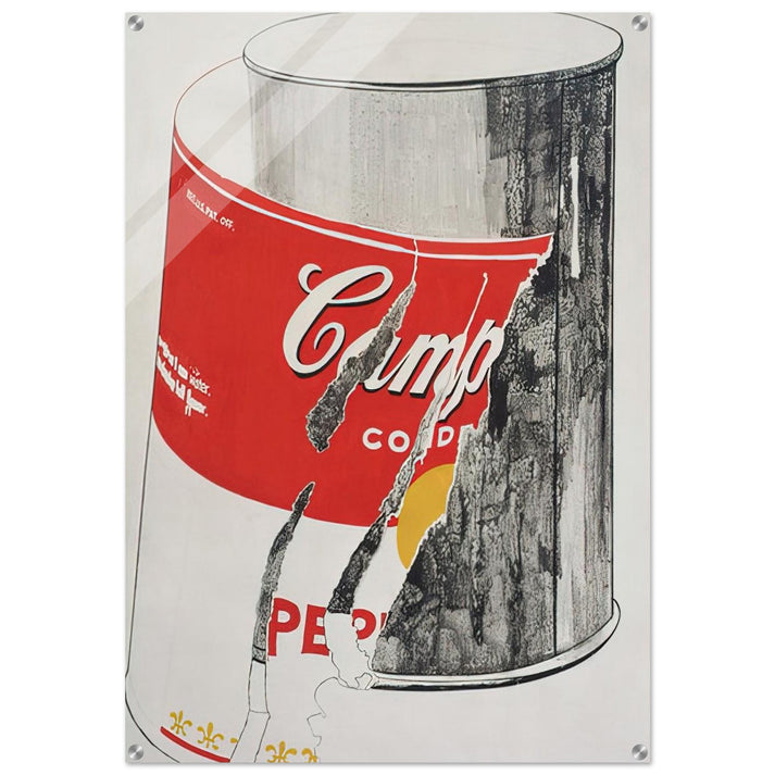 Big Torn Campbell's Soup Can  Pepper Pot  - Andy Warhol Acrylic Print - 70x100 cm / 28x40″ inches | Andy Warhol Wall Art | Andy Warhol Prints