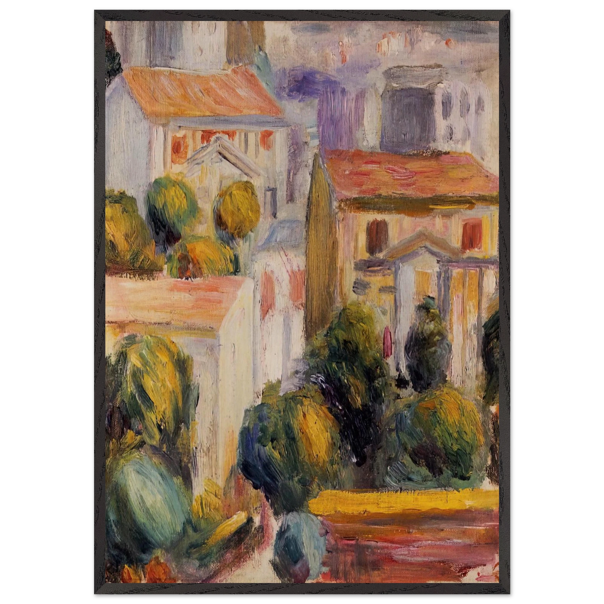 Wall artHouse at Cagnes - Pierre-Auguste Renoir Framed Art Print – Black Wooden Frame - Default Title - -Framed Art Print