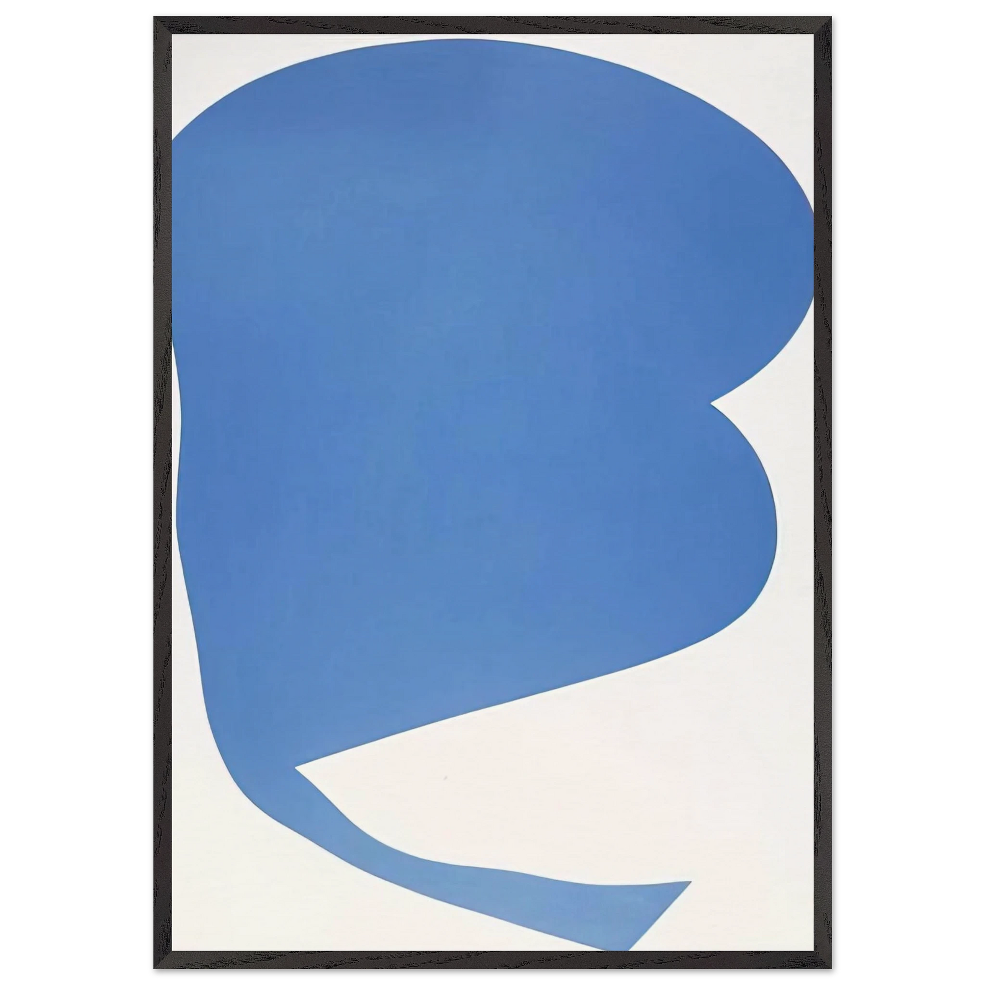 Blue on White - Ellsworth Kelly Framed Art Print – Black Wooden Frame - Default Title - -Framed Art Print