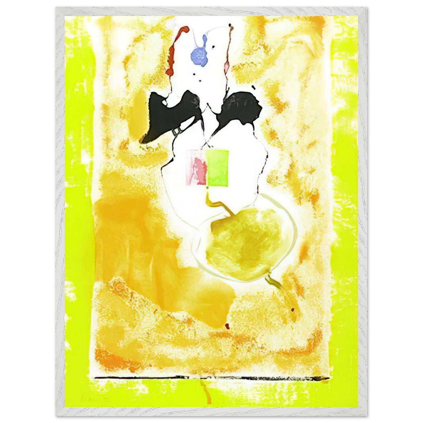 Helen Frankenthaler - Solar Imp - 2001 Wall art - 13x18 cm / 5x7 inches - Premium Wooden Framed Poster With Fine Art Paper - Black frame