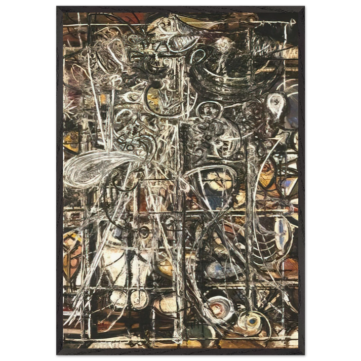 Figure - Richard Pousette-Dart 70x100 cm / 28x40 inches Framed Art Print – Black Wooden Frame