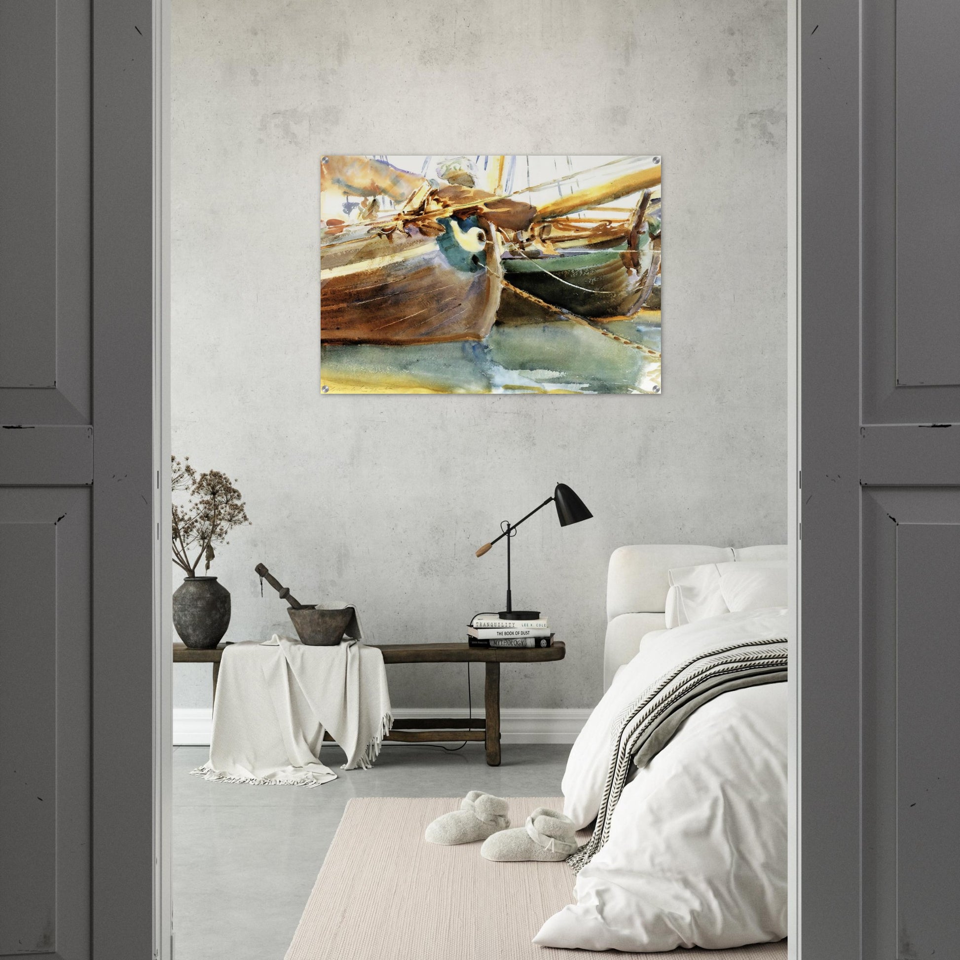 Boats, Venice - John Singer Sargent Acrylic Print - 70x100 cm / 28x40″ inches