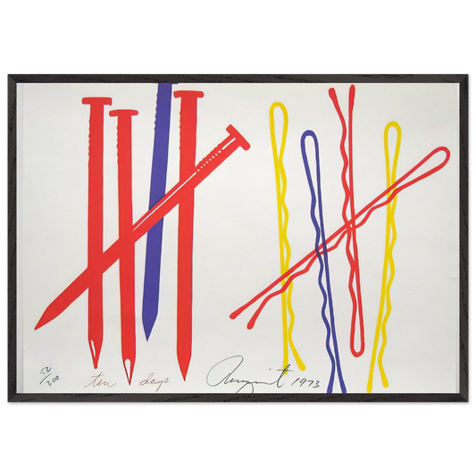 Ten Days - James Rosenquist Framed Art Print – Black Wooden Frame - Default Title - -Framed Art Print