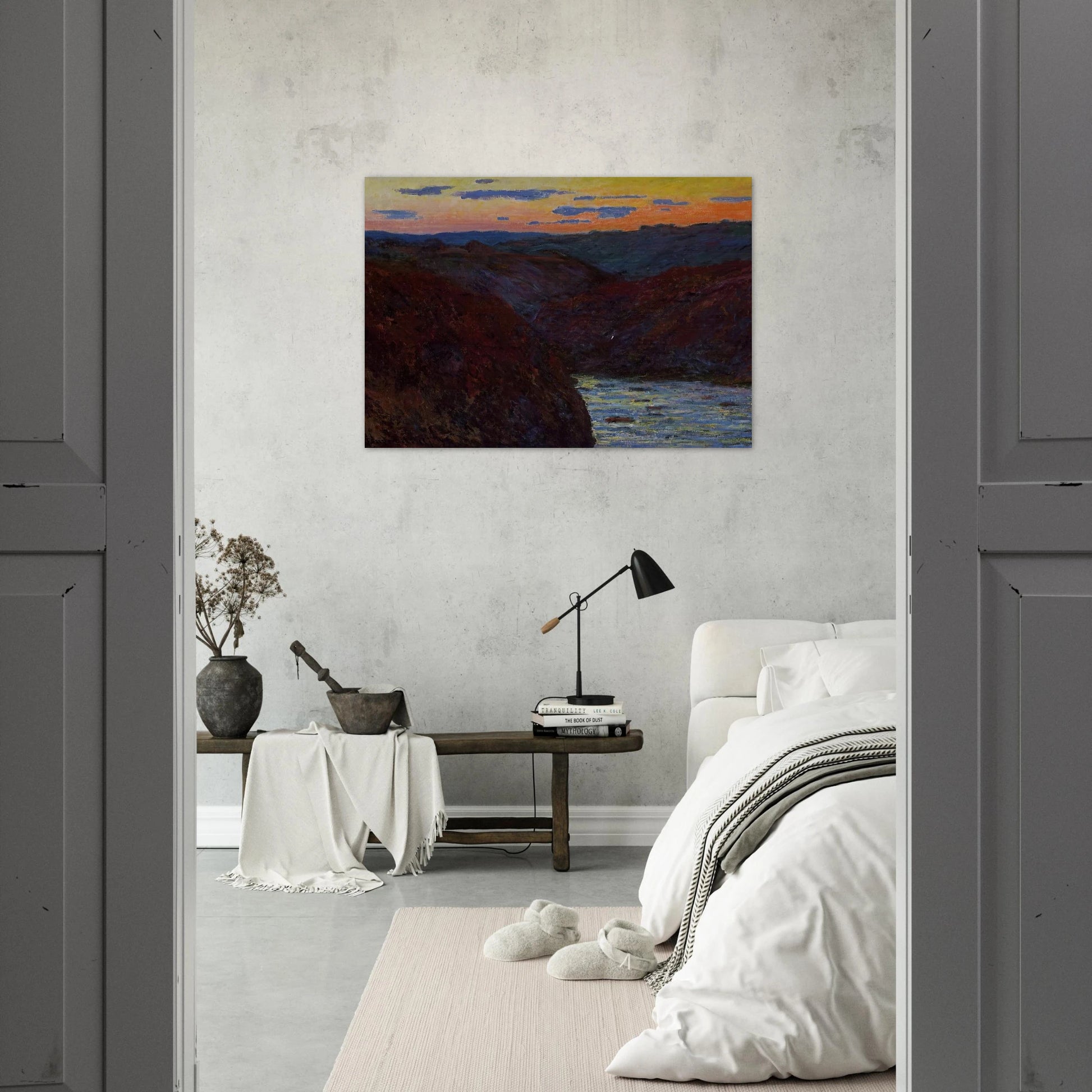 Valley of the Creuse, Sunset - claude monet Brushed Aluminum Print - 70x100 cm / 28x40 inches | claude monet Aluminum Print | claude monet Prints