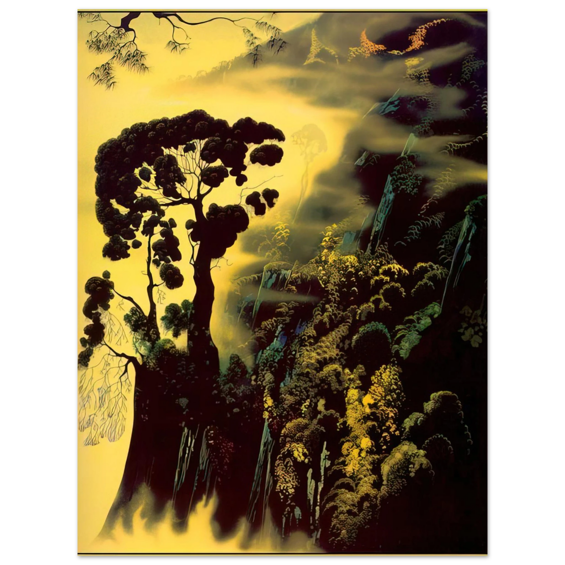 Eyvind Earle - Sunset Silhouette Fine Art Poster - Default Title