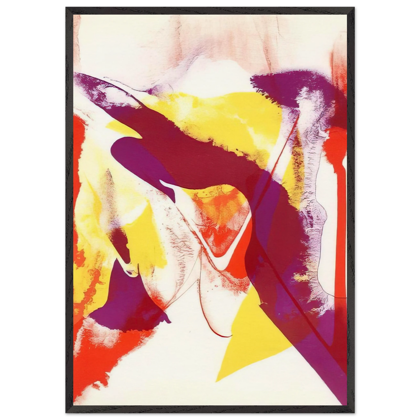 Redfern composition - Abstract Expressionism - Paul Jenkins Framed Art Print – Black Wooden Frame - Default Title - -Framed Art Print