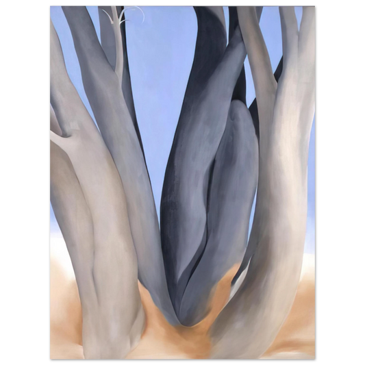 Georgia O'Keeffe - Dark Tree Trunks Fine Art Poster - 13x18 cm / 5x7 inches